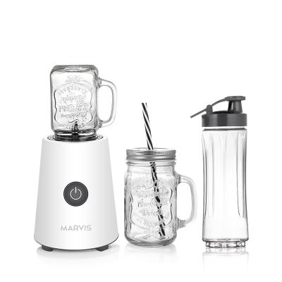 China Household Silver 6 Blade Custom Plastic High Speed Kitchen Personal Fruit Food Juicer Blender for sale