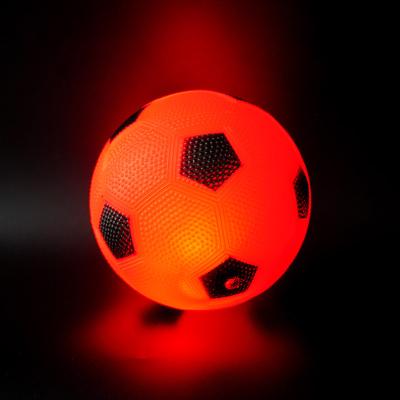 China event & Entertainment Supplies Bright Glow In The Dark LED Rubber Soccer Ball for sale