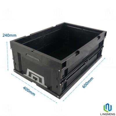 Китай 46L складная коробка для хранения пластиковые склады для хранения с крышкой 600*400*240 мм продается