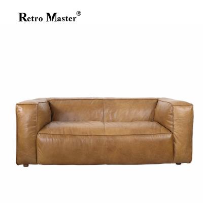 China Reclining Sofa Bed RM RS027 Brown European American Combination Living Room Sofas Feather Genuine Leather Sofa for sale