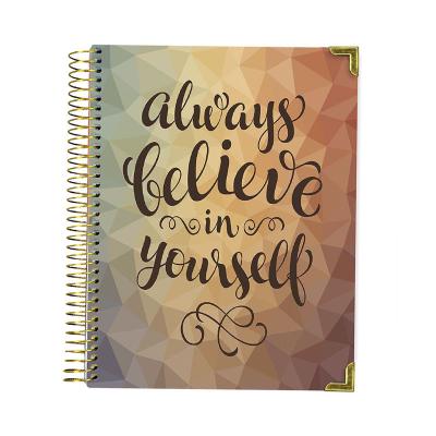 China Daily Weekly Monthly Planner Custom Design Coil Spiral Weekly Simple Monthly Goal Setting Planner for sale