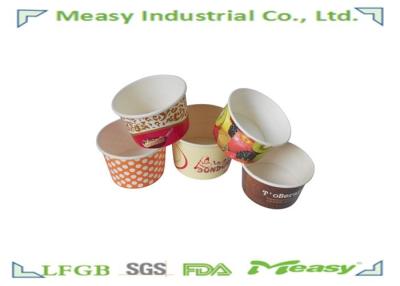 China 2oz / 4oz / 6oz Ice Cream Paper Cups With Personalized Logo Flexo Printing for sale