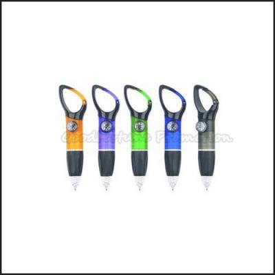 China Pena de esferográfica impressa customed relativa à promoção dos carabiners do logotipo da venda quente com presente do compasso à venda