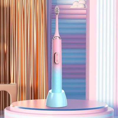 China wholesale new USB oem odm rechargeable automatic travel black adult an slim private label sonic ultrasonic electric toothbrush 1100mAh for sale