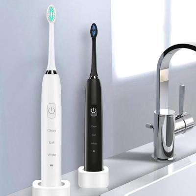 China Dupont Soft Nylon Custom OEM Logo Lightweight Portable Wireless Recharge High Frequency Sonic Electric Toothbrush for Adult for sale