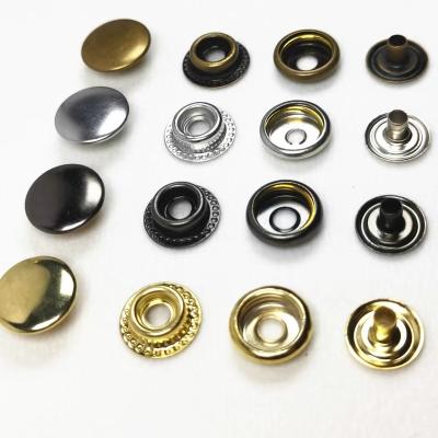China Durable Washable Custom Logo Metal Free Dry Cleaning Snap Fastener Brass Button For Clothing for sale