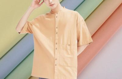 China Imitation Tencel Cotton Shirt Fabric Casual Clothes 40sX40s 185GSM High Fastness Solid Dyed en venta