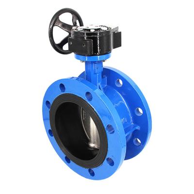 China DN40-DN1200 Conexão manual de flange Turbina de ferro dúctil válvula borboleta para benefício à venda