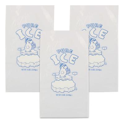中国 ドローストリングと再使用可能なOEM ODM LDPE 8LB 5KGアイス・キューブのポリ袋 販売のため