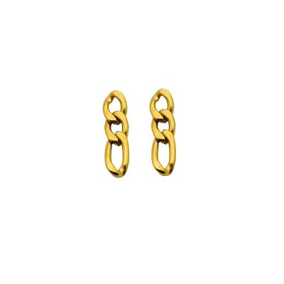 China Environmental Friendly 2023 new trendy stainless steel cuban chain earrings for sale