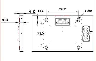 China 32 polegadas FHD LCD Alto brilho Tft Display Comercial 2000Nits Tft LCD Digital Color Monitor à venda