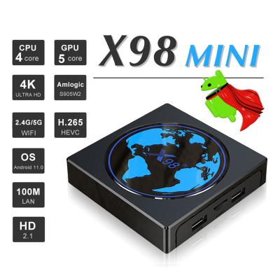 China High Speed Global Version x98 New Generation HD MINI TV BOX Android TV OS 11.0 4K HD Set Top Box Dual Wifi S905W2 X98 GPU for sale