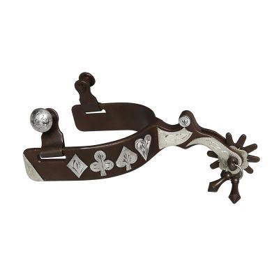 China Antique Iron Tooth With German Silver Hand Engraved Trims Knob With Jingle Dangles Western Horse Tooth for sale