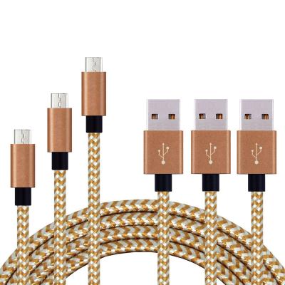 China MP3 / MP4 Player Nylon Braided Micro USB High Speed Charging And Sync Android Cables for sale