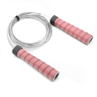China Adjustable Training Exercise Speed Cable Jump Cross PVC Customized Handle PU Mult Logo PVC PP Weighted Ski Ropes for sale