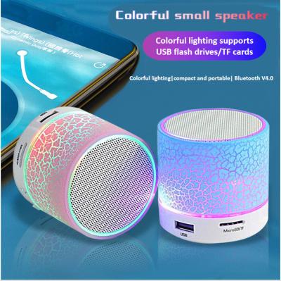 China LED Flashing light Portable Mini Wireless bluetooth Speaker USB Stereo Sound Music Box Fashion Cheap Speaker for sale