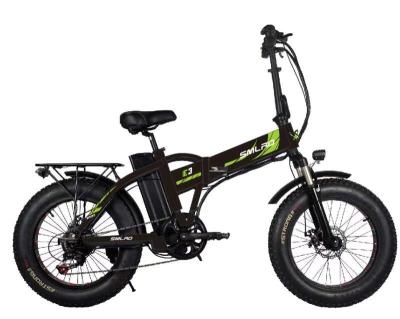 China Smlro E3 Aluminum Alloy Folding Folding Bicycle Ebike 7 Speed E Bike Wheel 48V 500W 13AH 20*4 Inch Fat Bike Fat Tire for sale