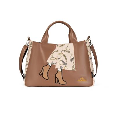 China Japanese capacity logo women's handbags PU handbags luxury classic fashion classic waterproof office handbags for sale