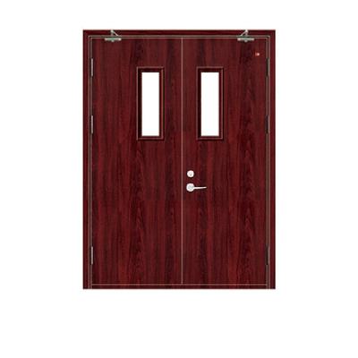 China Fire Protection 30 60 90 Mins Fire Fixed Glass Door Rated Fire Retardant Double Door Wood Sheet for sale