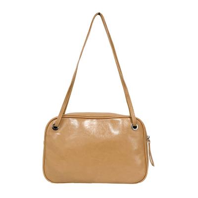 China High Quality Women Solid Color PU Snakeskin Pattern Sling Handbags Totes Elegant Leather Lady Shoulder Bags Custom Logo Amazon Hot Bags for sale