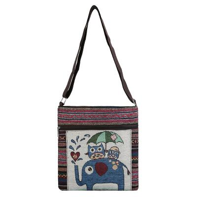 China Casual Reusable Shopping Tote Crossbody Sling Mini Bags Amazon Logo Embroidery Women Shoulder Phone Bag High Quality Custom Canvas Handbag for sale