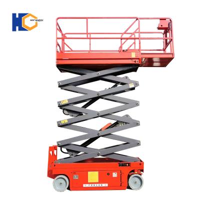 China Hotels Cheap Price 14m Indoor Outdoor Mobile High Genie Type Electric Scissor Lift for sale