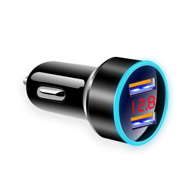 China Universal Manufacturer Wholesale Car Charger 5V 4.8a 2 Usb Led Light Fast Charger Cigarette Lighter Car Charger Adapter for sale