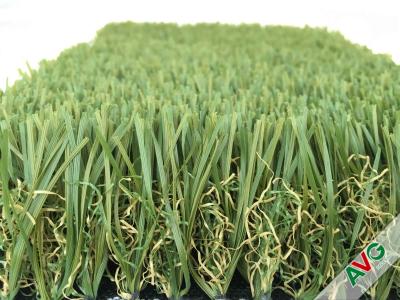 China Durable Four Tone 12400Dtex / 8f Hybrid Wave Outdoor Artificial Grass With W Circle And S Wing Blade for sale