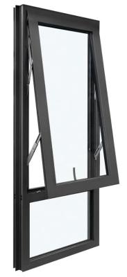 China Ventana de toldo de aluminio recubierta en polvo moderna con acristalamiento de impacto de huracán en venta