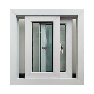 China Ventanas de vidrio de doble cristal de PVC UPVC Ventana corredera de vinilo en venta
