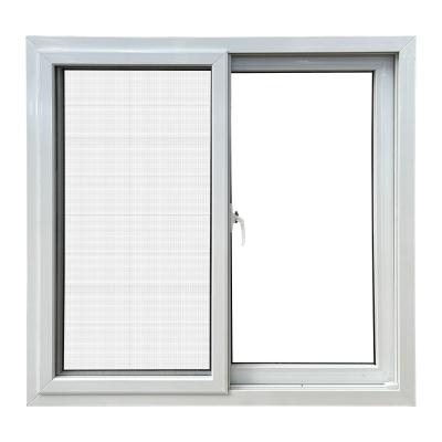 중국 단일 UPVC 슬라이딩 창문 및 플라스틱 그릴과 함께 공기 순환 판매용