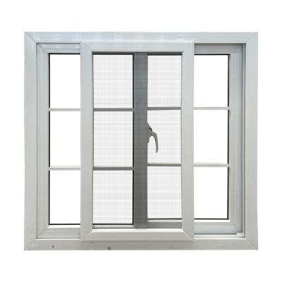 China European Design UPVC windows Double Glazing PVC Sliding Window with Custom Grill Design for sale
