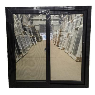 China UPVC Black Frame Slide Window With Cheap Price Latest Simple Design Upvc Windows for sale