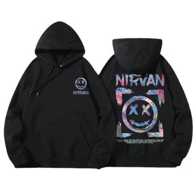 China Custom Heavy Oversize Cotton Sweater Anti-Wrinkle Fleece Pullover Plain Color Men's Loose Hoodie for sale