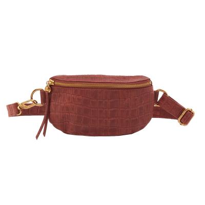 China PORTABLE 2022 designer brown fanny pack Stylish fashion unisex bum bag men women waist bag chest bag customized logo for sale
