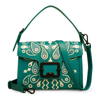 China Fashion Factory Wholesale Green Plain Pu Handbags Famous Brands Ladies Crossbody Bags For Women for sale