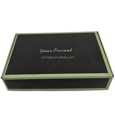 China Factory 2023 Custom Black Corrugated Paper Box Cardboard Shipping Wholesale Recyclable for sale