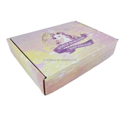 China Recyclable in stock wholesale custom printed shipping cartons unique corrugated custom logo cardboard mailer box for clothing underwear boxes for sale