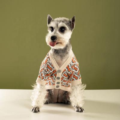 China Sustainable Luxury Autumn And Winter Thickened Pet Sweater Dog Cat Fashion Design Clothes for sale