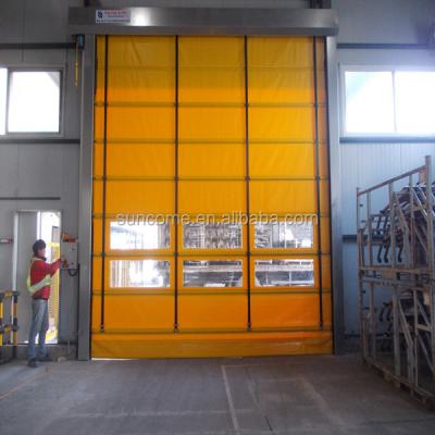 China Suncome Modern PVC H-5000 High Speed Folding Door For Warehouse , Folding Stacking Doors for sale