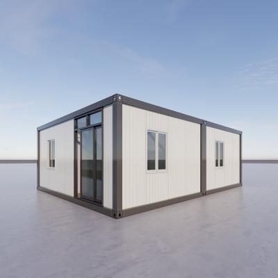 China Casas de contêineres pré-fabricadas insonorizadas com painel de sanduíche de lã de rocha à venda