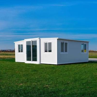 China Mini witte villa 20ft uitbreidbaar container huis op maat voor het platteland Te koop