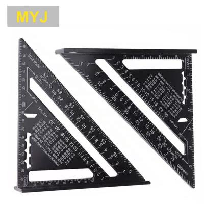 China Measuring Tool Aluminum Alloy 7 Inch Triangular Ruler Speed Gauge Covering Metric Square for sale