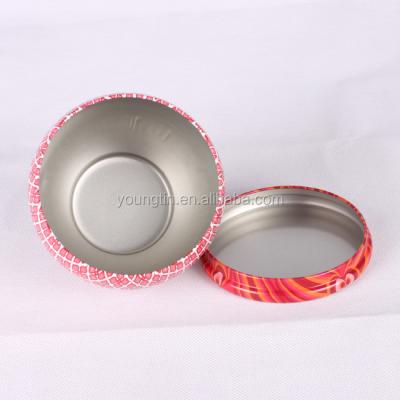 China Recycled Materials Customized Logo Candy Cookies Bowl Shaped Tin Box for sale