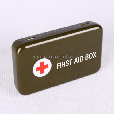 China Recyclable American Red Cross Band-AIDS First Aid Kit Tin Box for sale