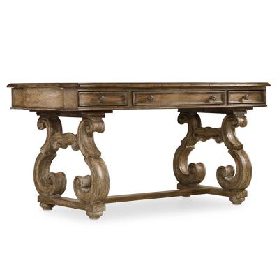 China High Cost Performance Rustic Solid Wood American Retro Rectangular Desk Writing Computer Desk Desk for sale
