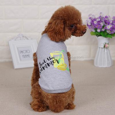 China Lovely Sustainable Popular Wholesale Cotton Knitted Dog Clothes T Shirts for sale