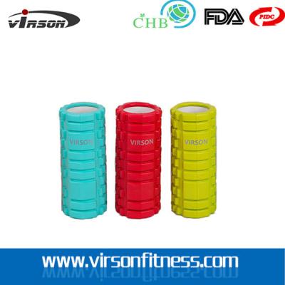 China Virson colourful grid massage hollow foam rollers.PVC .ABS.EVA foam roller for sale