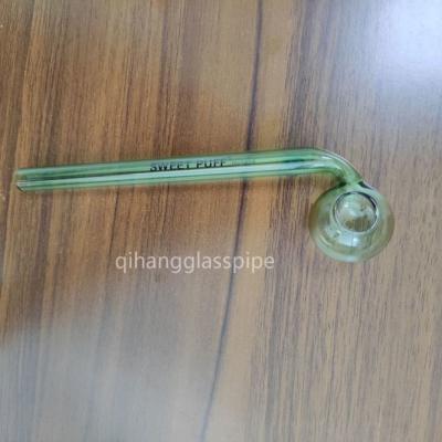 China wholesale sweet puff glass pipe oil burner water pipe 12/14/15/16 cm for somking pipe for sale