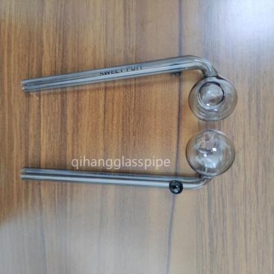 China wholesale sweet puff glass pipe oil burner water pipe 12/14/15/16 cm for somking pipe for sale